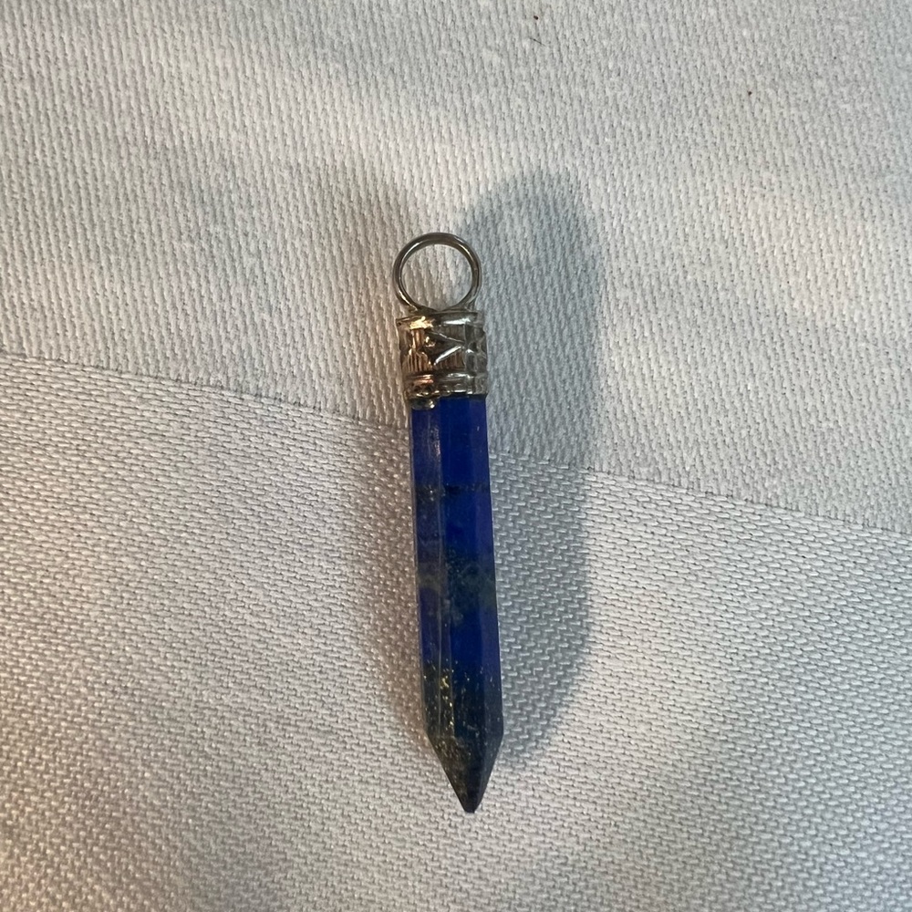 Lapis Pendant with Silver Accents